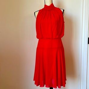 Taylor Halter 100% Polyester Dress, size 8.